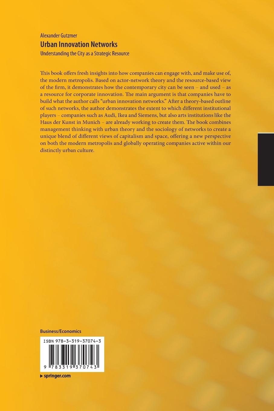 Rückseitencover Urban Innovation Networks