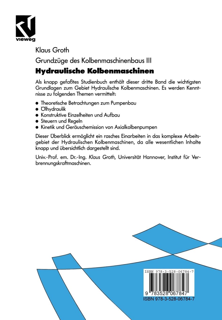 Rückseitencover Hydraulische Kolbenmaschinen