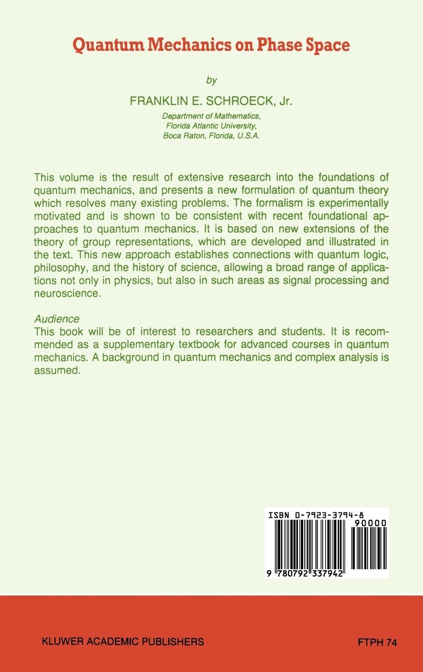 Rückseitencover Quantum Mechanics on Phase Space