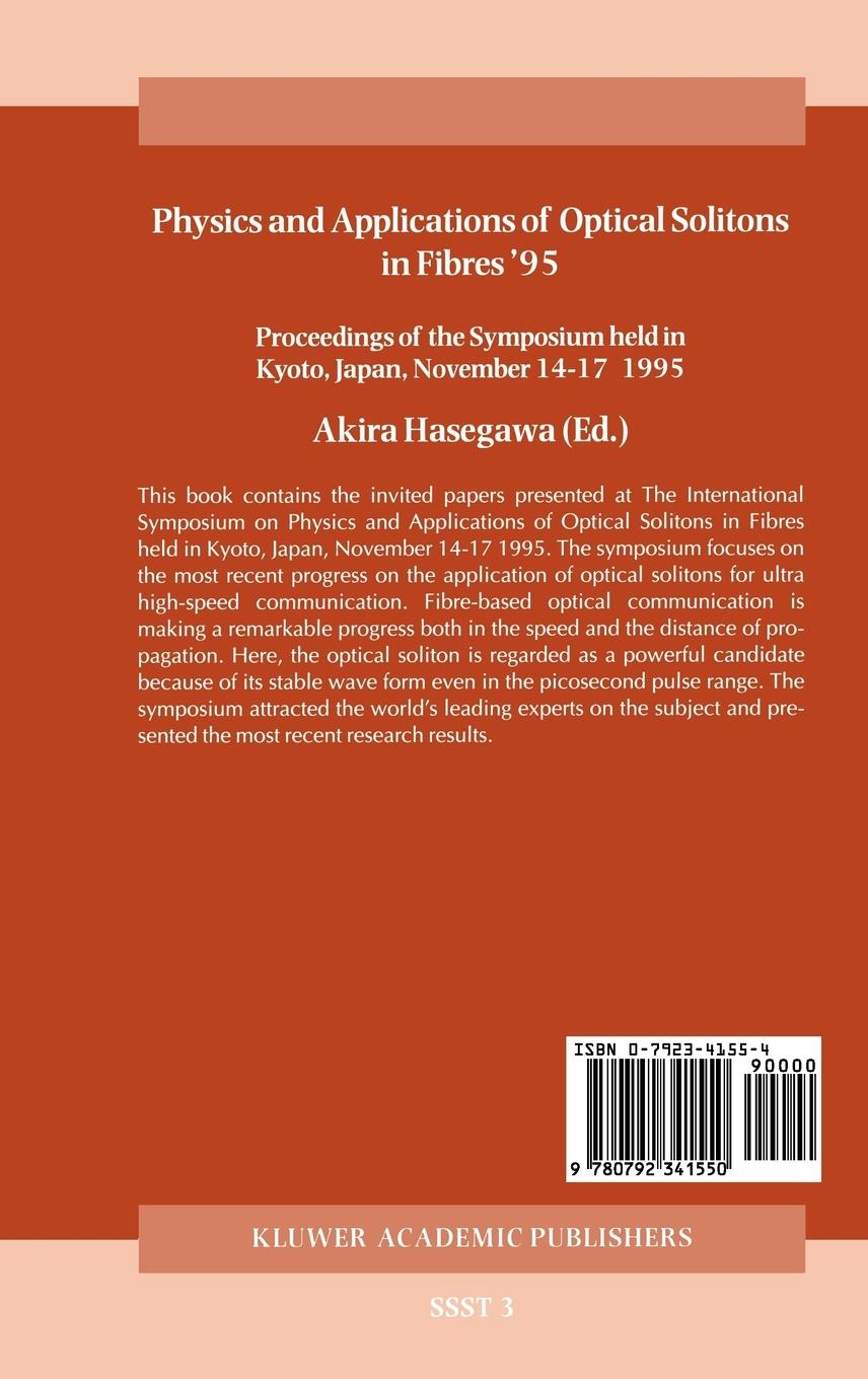 Rückseitencover Physics and Applications of Optical Solitons in Fibres '95