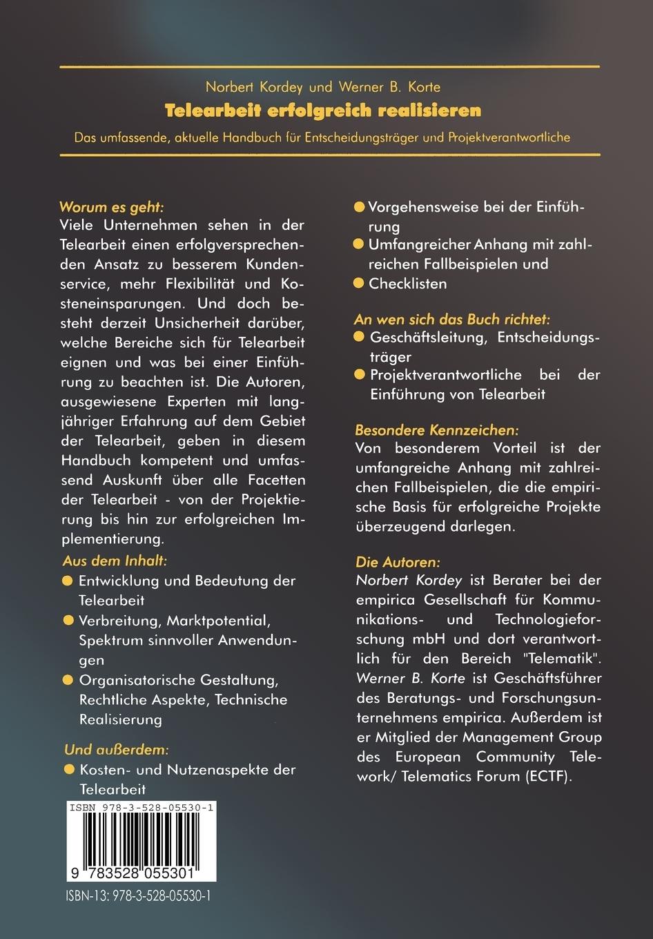 Rückseitencover Telearbeit erfolgreich realisieren
