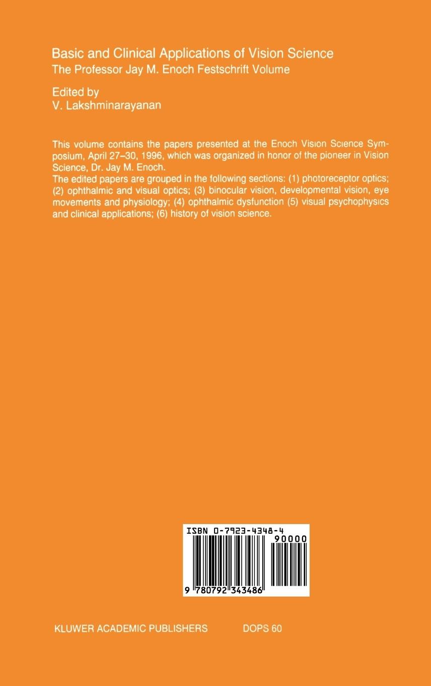 Rückseitencover Basic and Clinical Applications of Vision Science