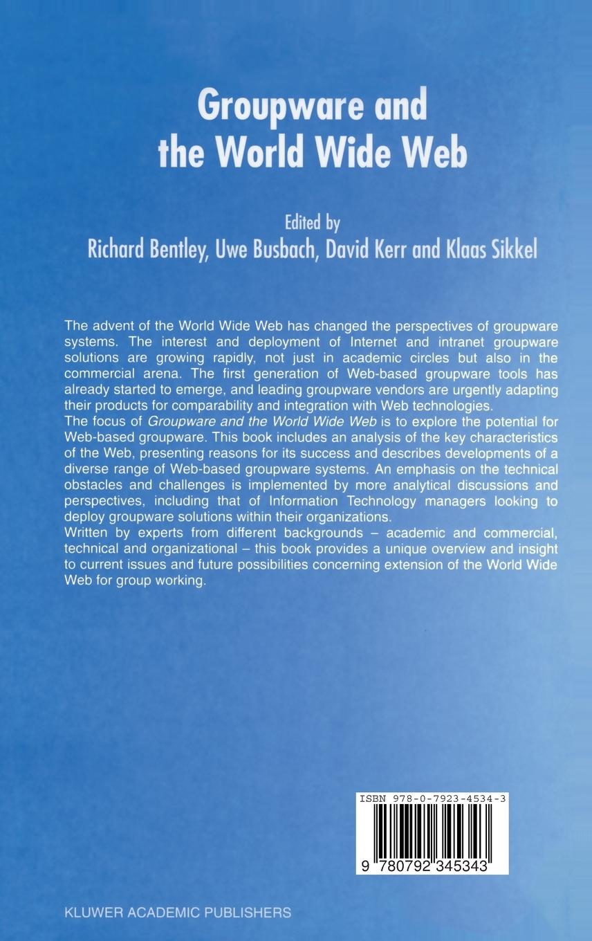 Rückseitencover Groupware and the World Wide Web