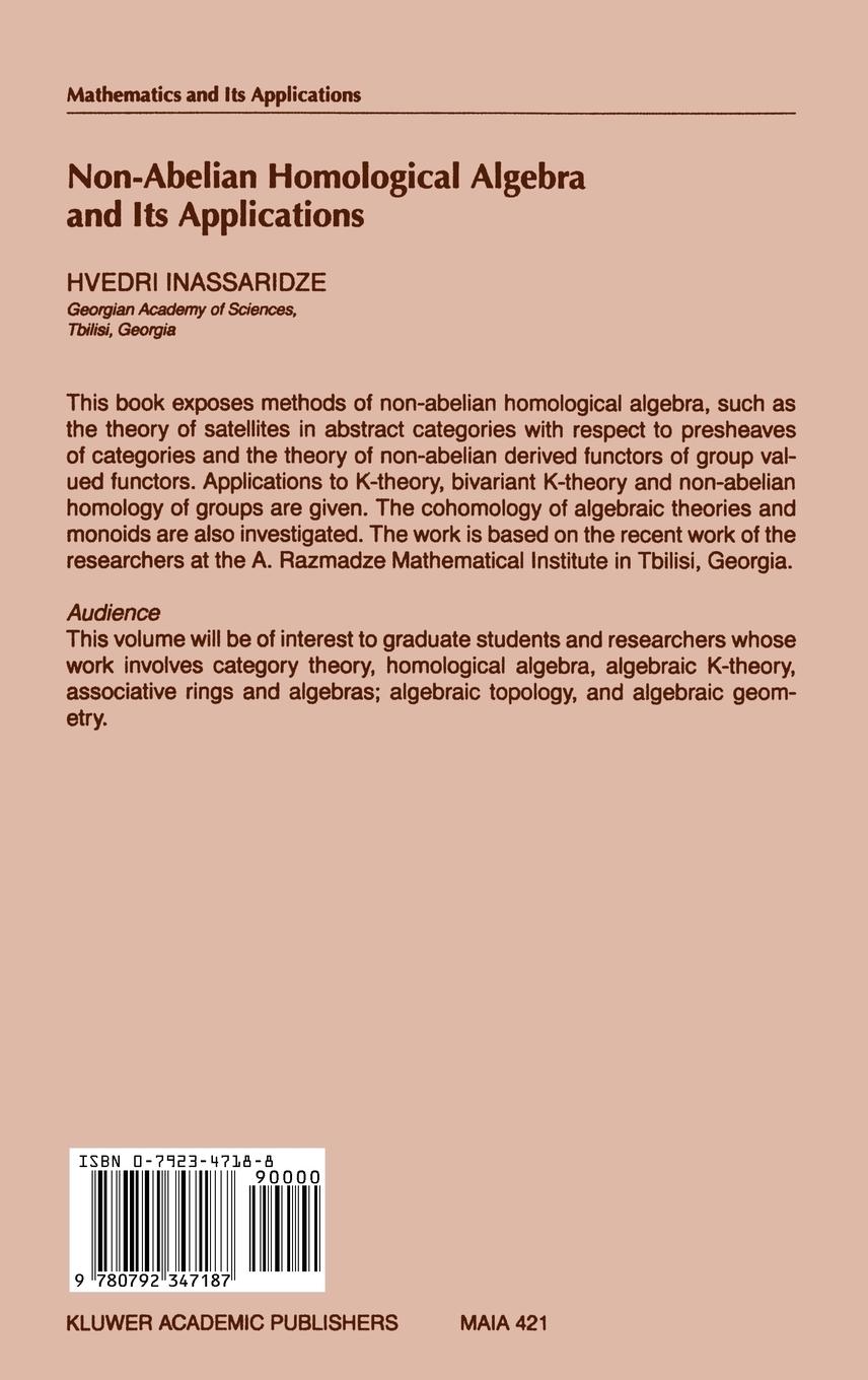 Rückseitencover Non-Abelian Homological Algebra and Its Applications