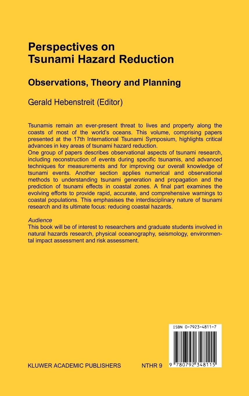 Rückseitencover Perspectives on Tsunami Hazard Reduction: Observations, Theory and Planning
