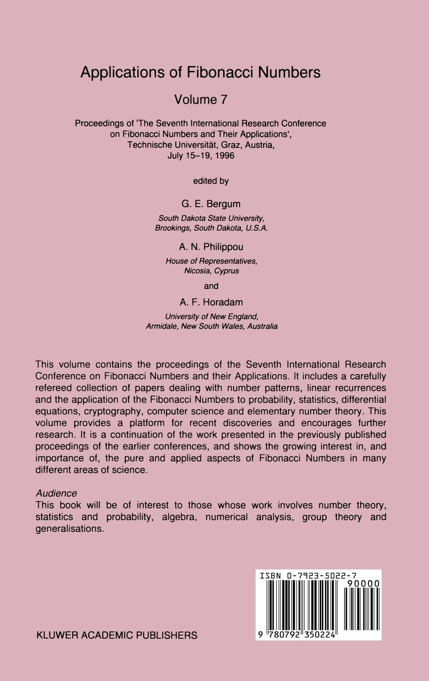 Rückseitencover Applications of Fibonacci Numbers
