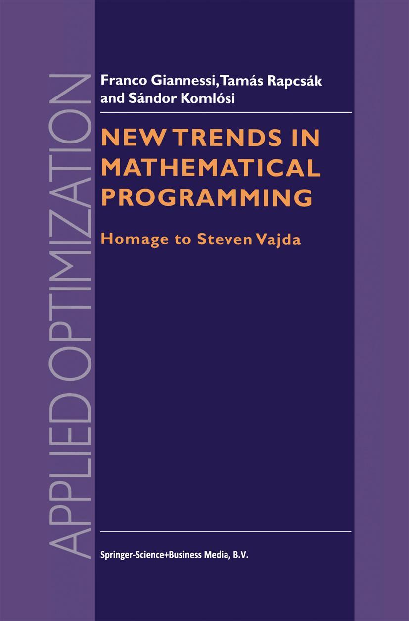 Vorderes Coverbild New Trends in Mathematical Programming