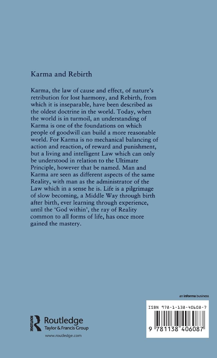 Rückseitencover Karma and Rebirth