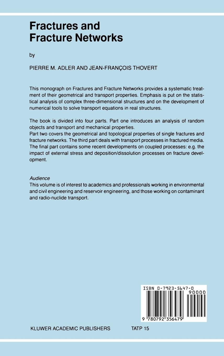 Rückseitencover Fractures and Fracture Networks