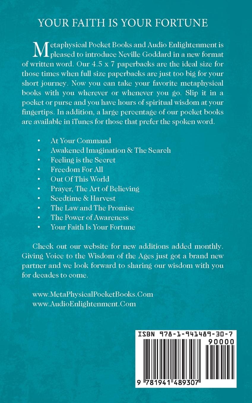 Rückseitencover Your Faith Is Your Fortune  ( Metaphysical Pocket Book )