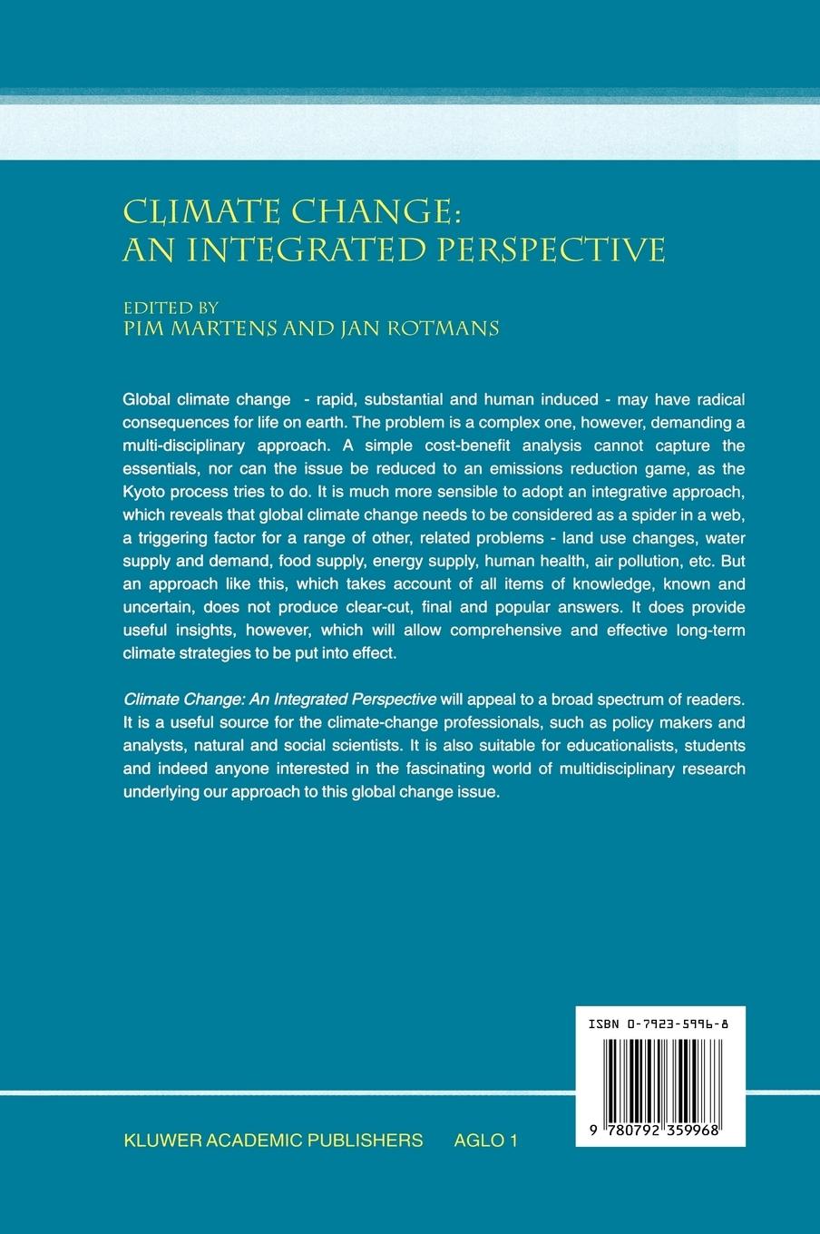 Rückseitencover Climate Change: An Integrated Perspective