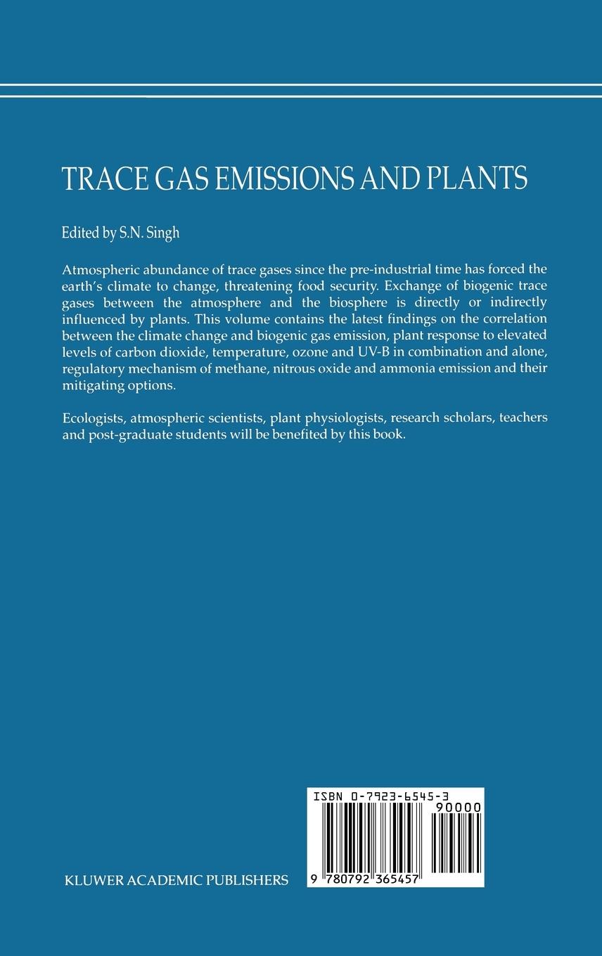 Rückseitencover Trace Gas Emissions and Plants