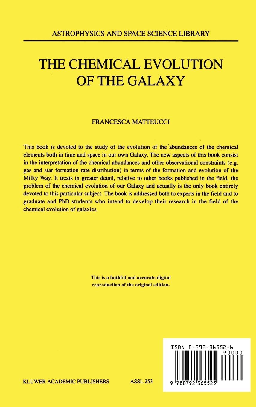 Rückseitencover The Chemical Evolution of the Galaxy