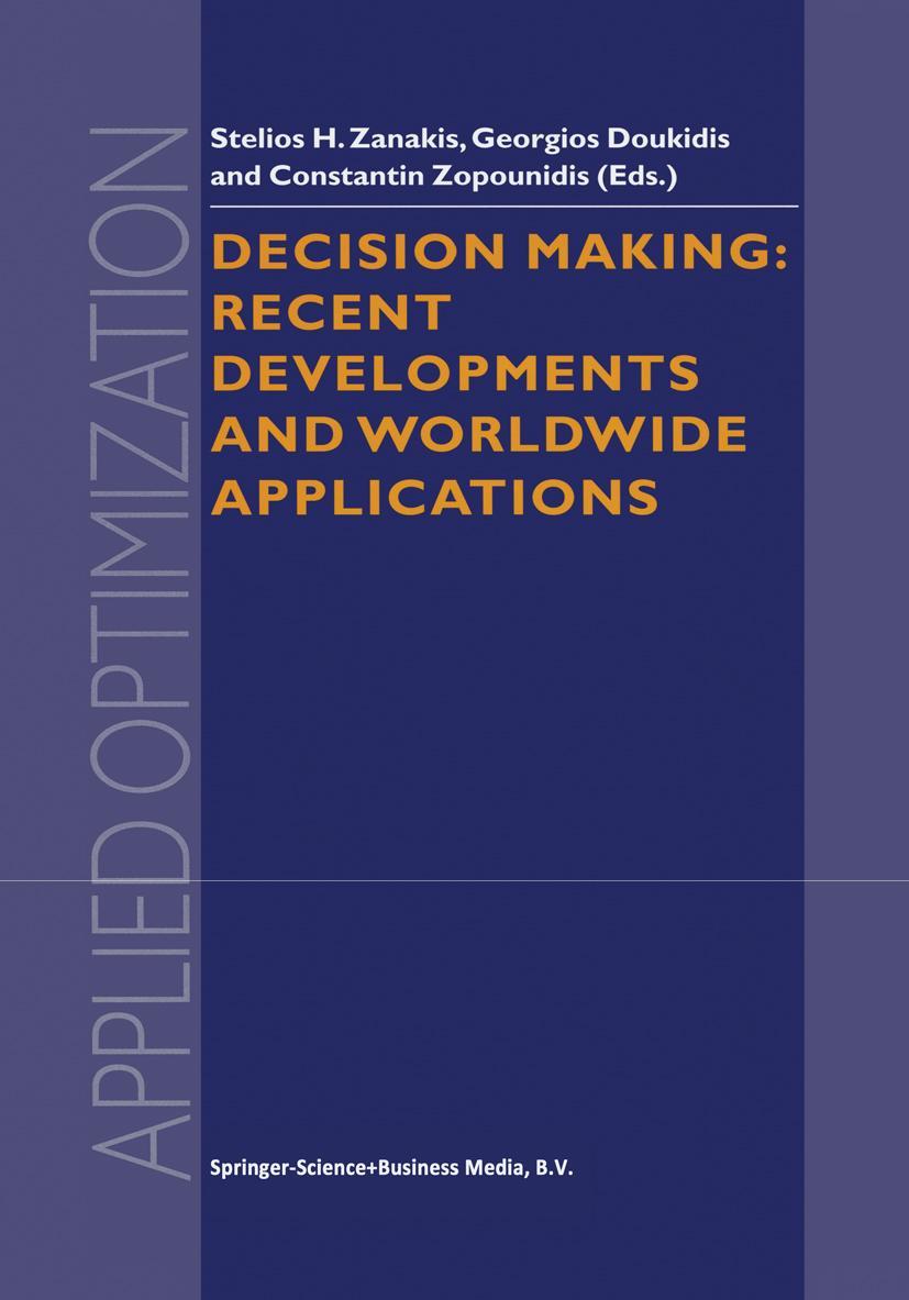 Vorderes Coverbild Decision Making: Recent Developments and Worldwide Applications