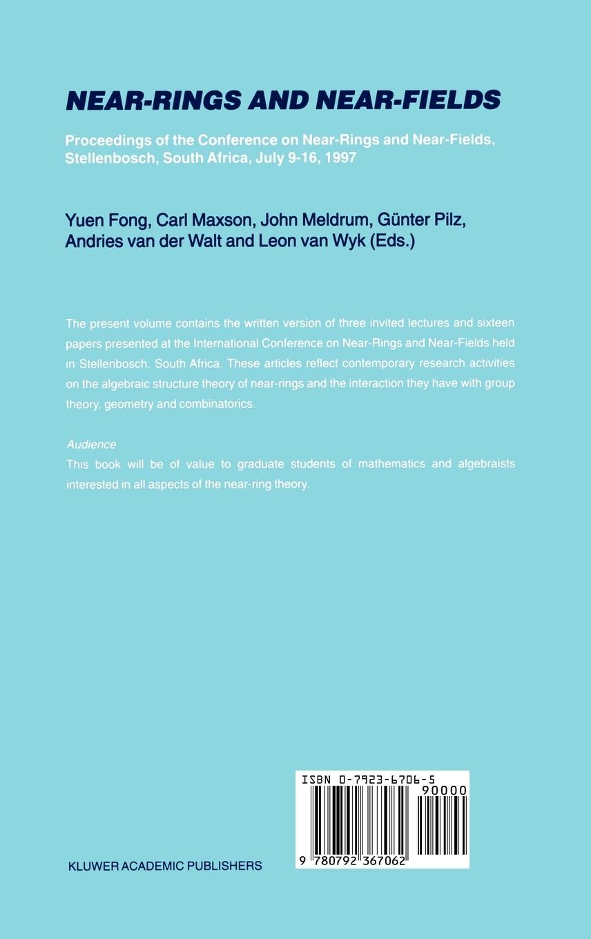 Rückseitencover Near-Rings and Near-Fields