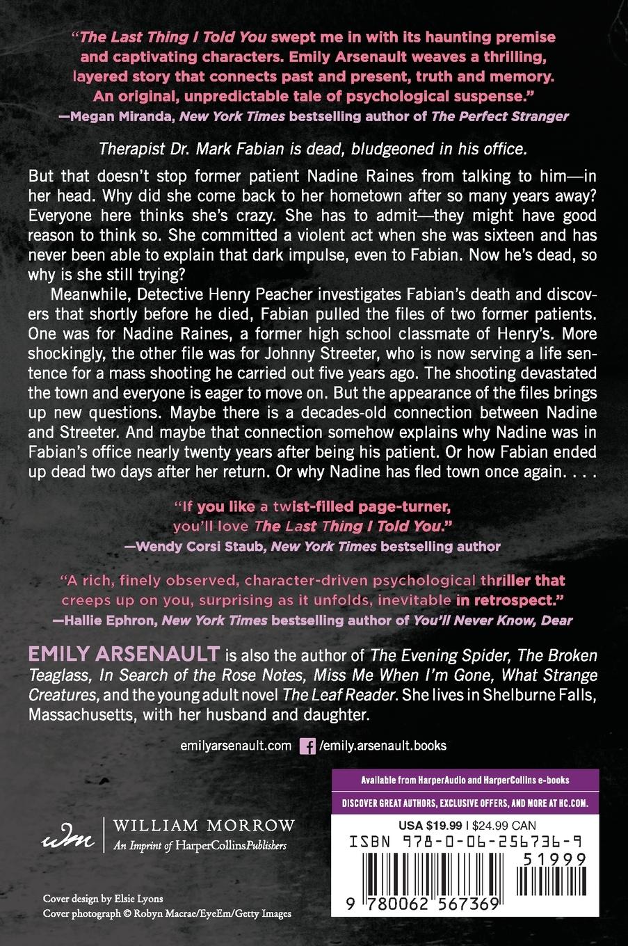 Rückseitencover The Last Thing I Told You