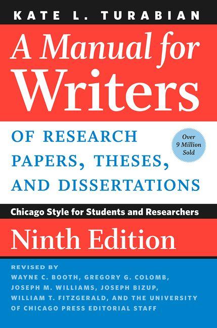Vorderes Coverbild Manual for Writers of Research Papers, Theses, and Dissertations