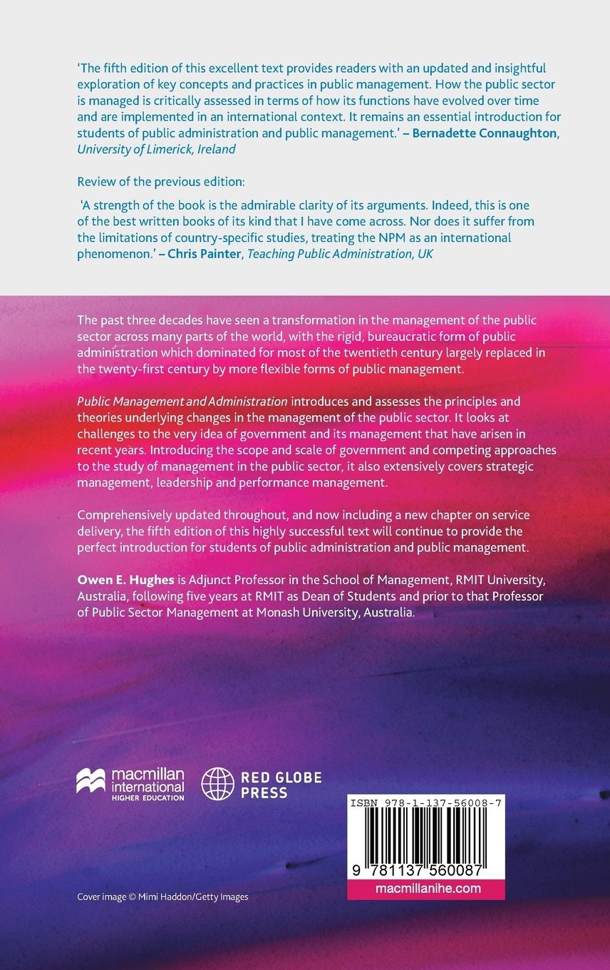 Rückseitencover Public Management and Administration