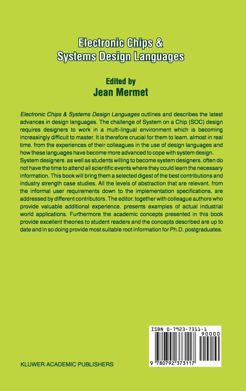 Rückseitencover Electronic Chips & Systems Design Languages