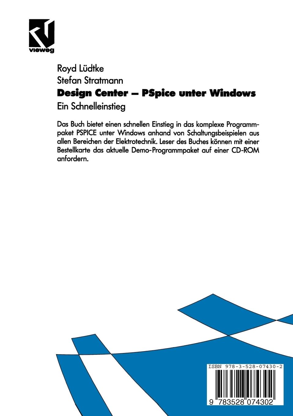 Rückseitencover Design Center ¿ PSpice unter Windows