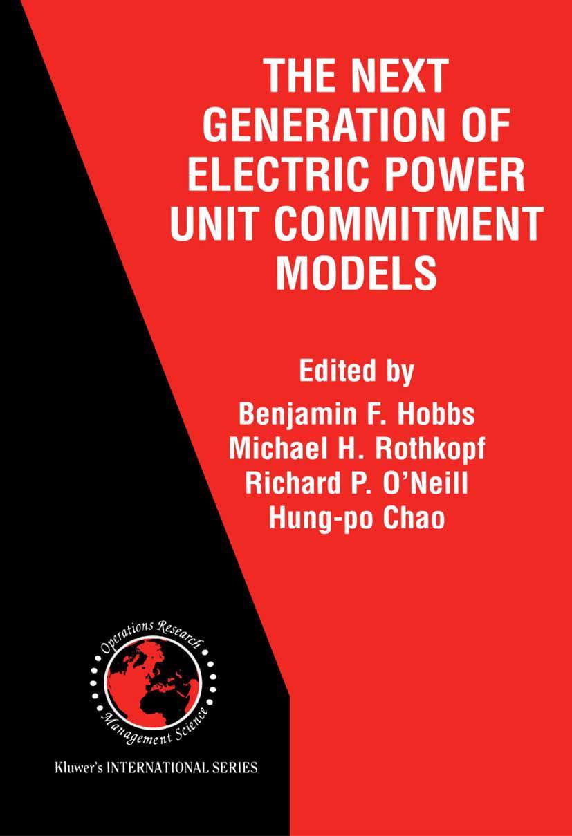 Vorderes Coverbild The Next Generation of Electric Power Unit Commitment Models