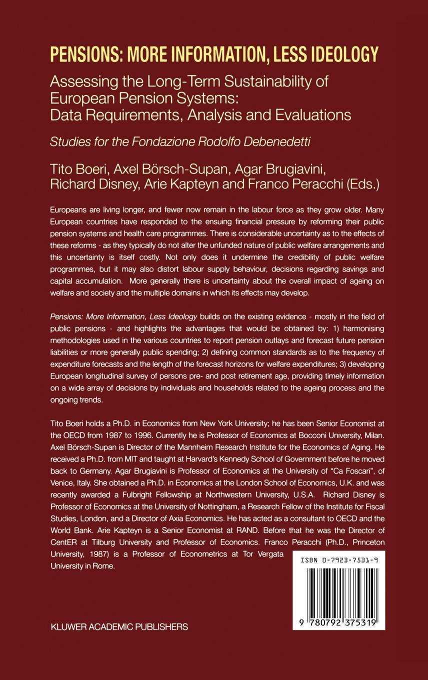 Rückseitencover Pensions: More Information, Less Ideology