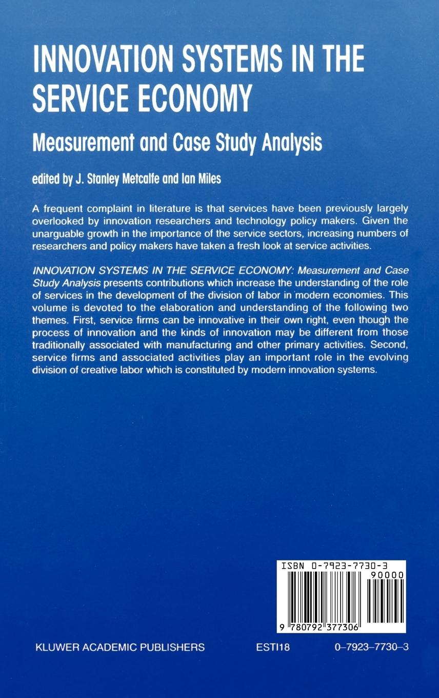 Rückseitencover Innovation Systems in the Service Economy