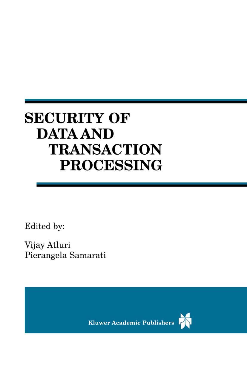Vorderes Coverbild Security of Data and Transaction Processing