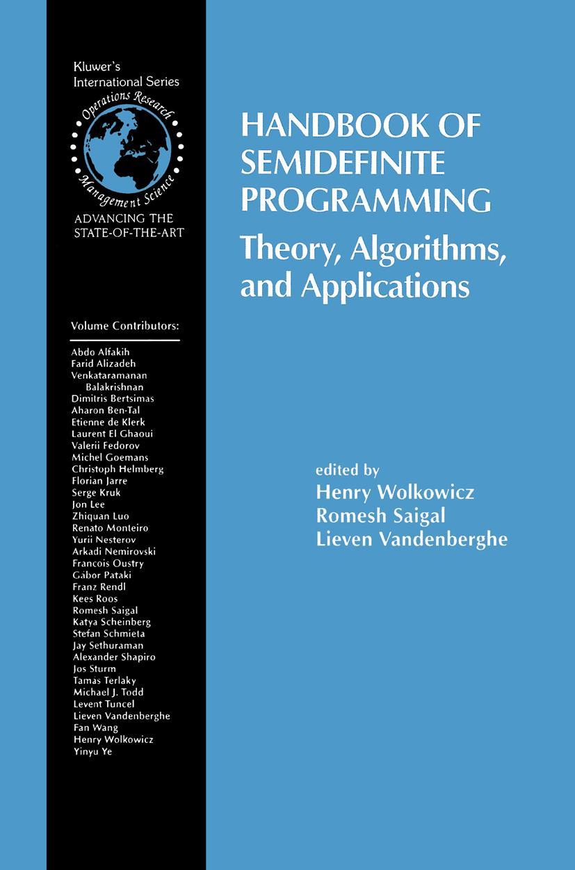 Vorderes Coverbild Handbook of Semidefinite Programming