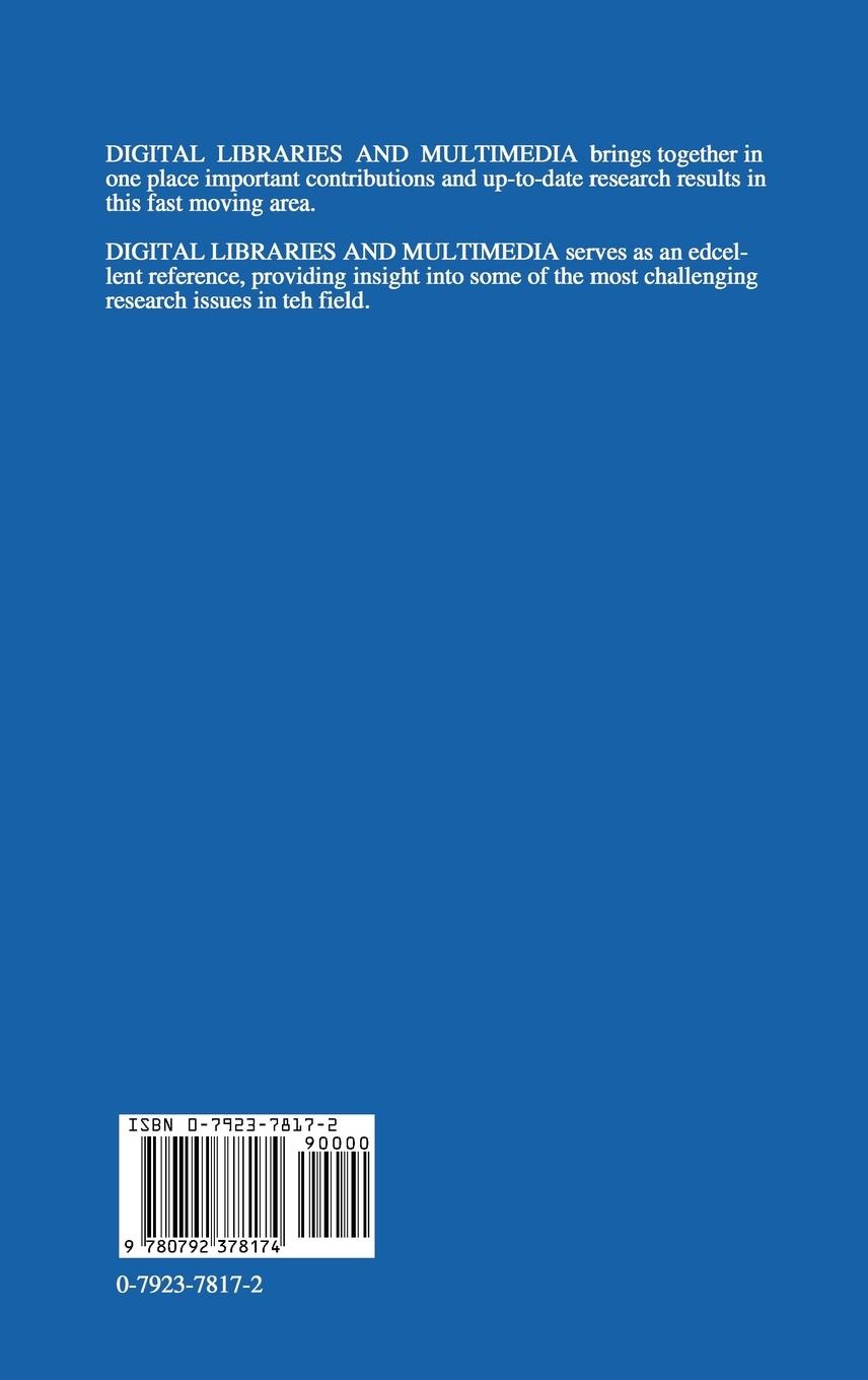 Rückseitencover Digital Libraries and Multimedia