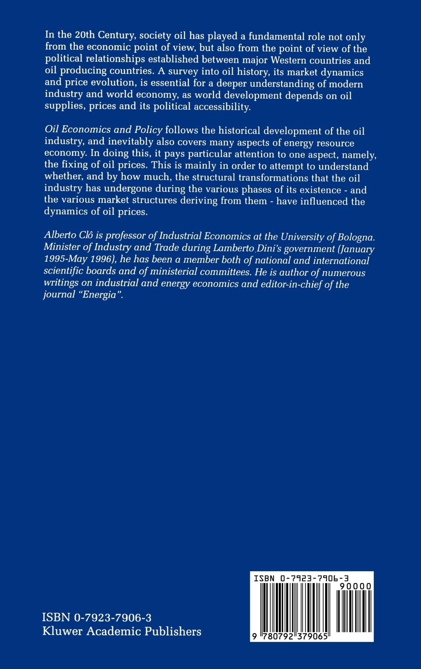 Rückseitencover Oil Economics and Policy