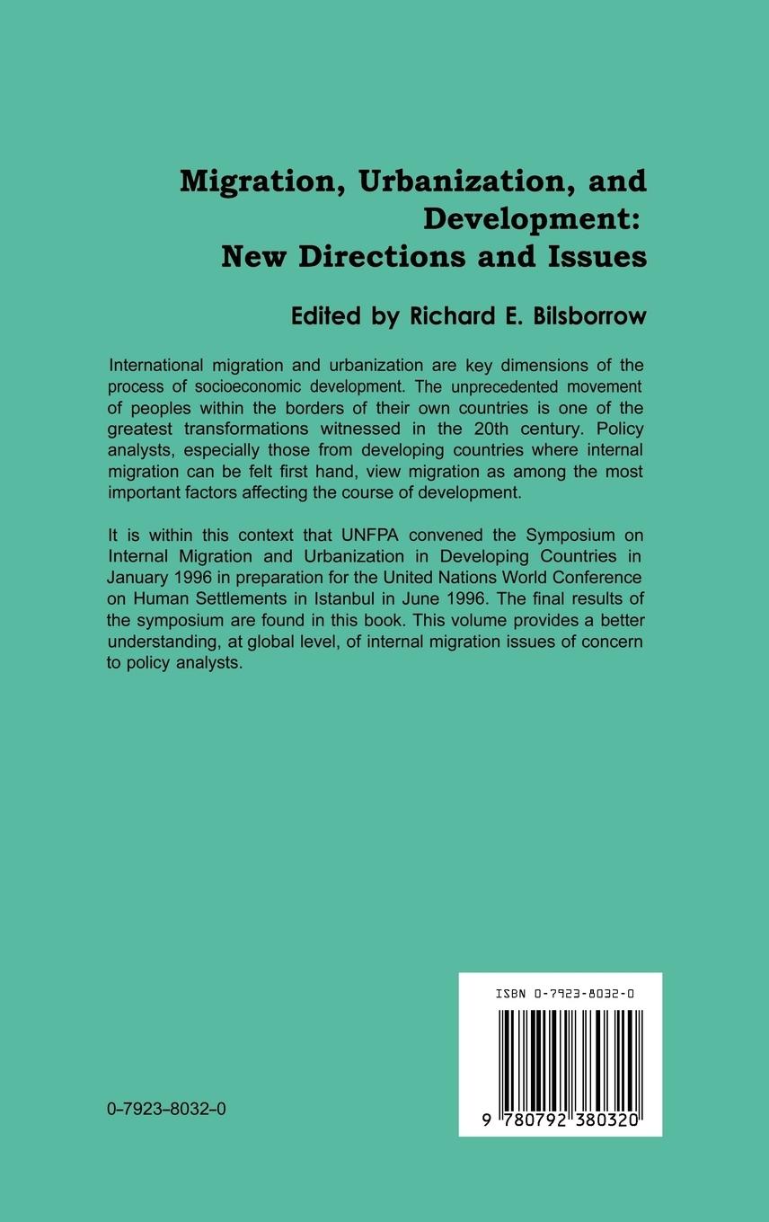 Rückseitencover Migration, Urbanization, and Development: New Directions and Issues