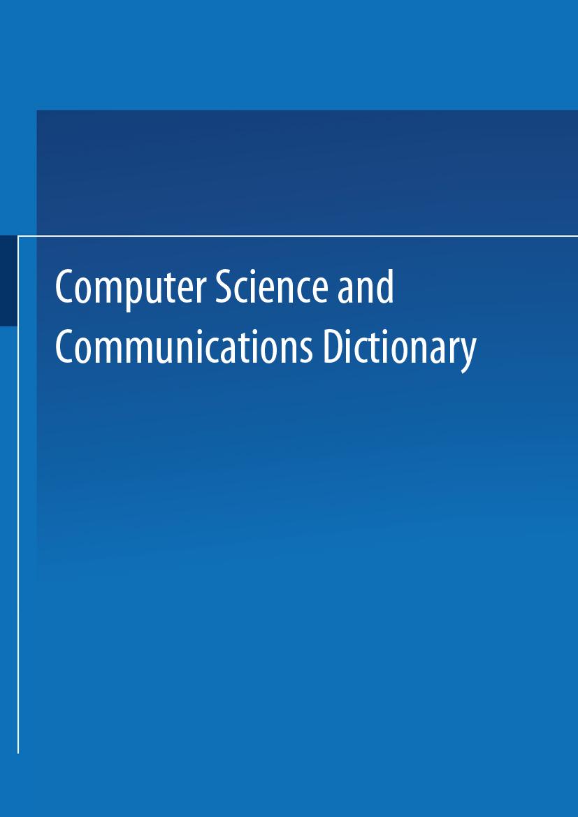 Vorderes Coverbild Computer Science and Communications Dictionary