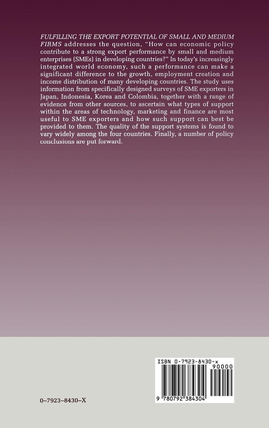 Rückseitencover Fulfilling the Export Potential of Small and Medium Firms