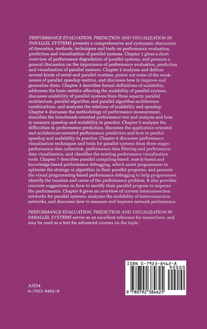 Rückseitencover Performance Evaluation, Prediction and Visualization of Parallel Systems