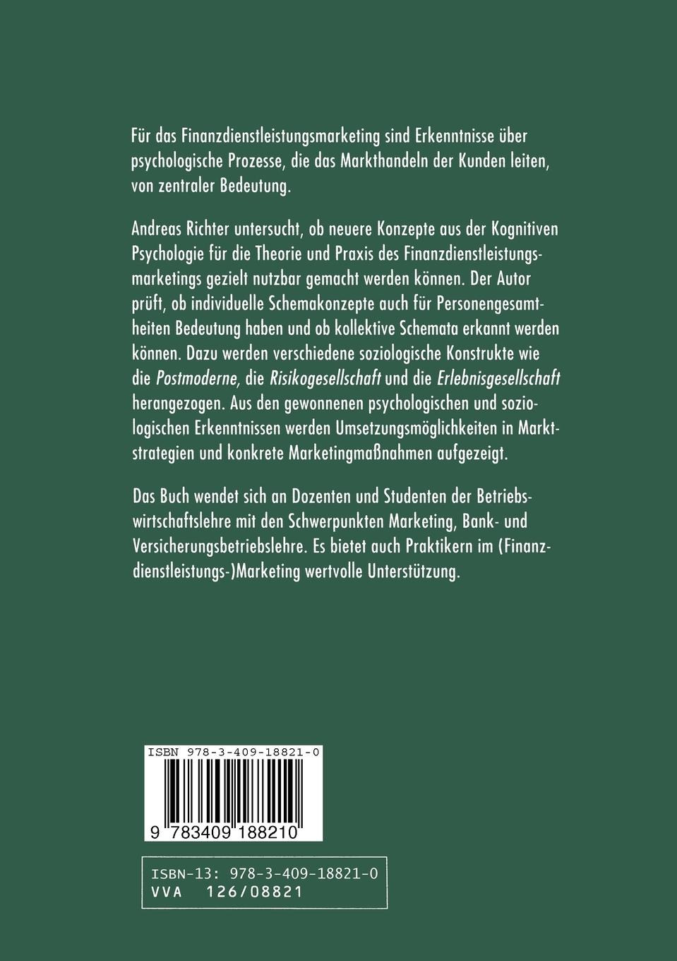 Rückseitencover Neuausrichtung des Finanzdienstleistungsmarketings
