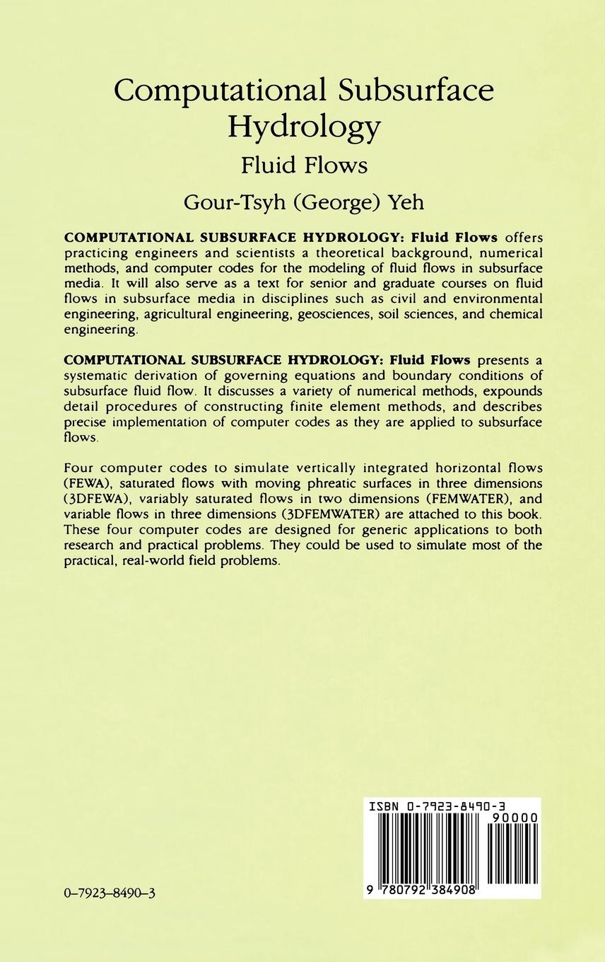 Rückseitencover Computational Subsurface Hydrology