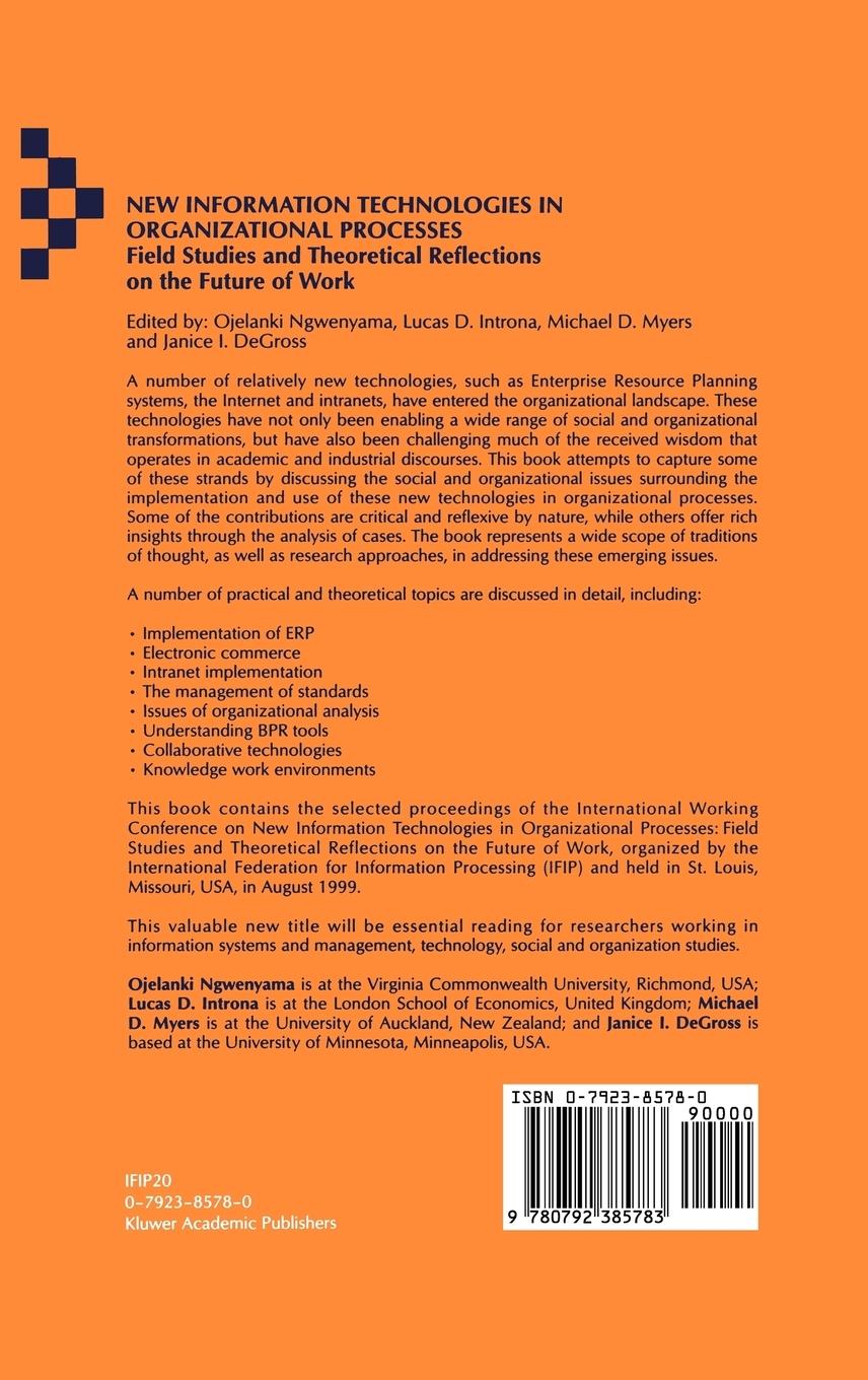 Rückseitencover New Information Technologies in Organizational Processes