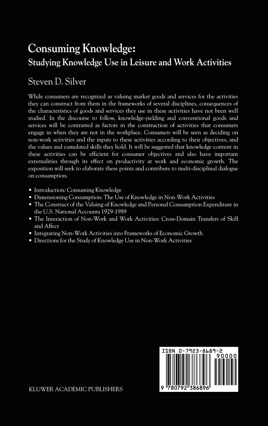 Rückseitencover Consuming Knowledge: Studying Knowledge Use in Leisure and Work Activities