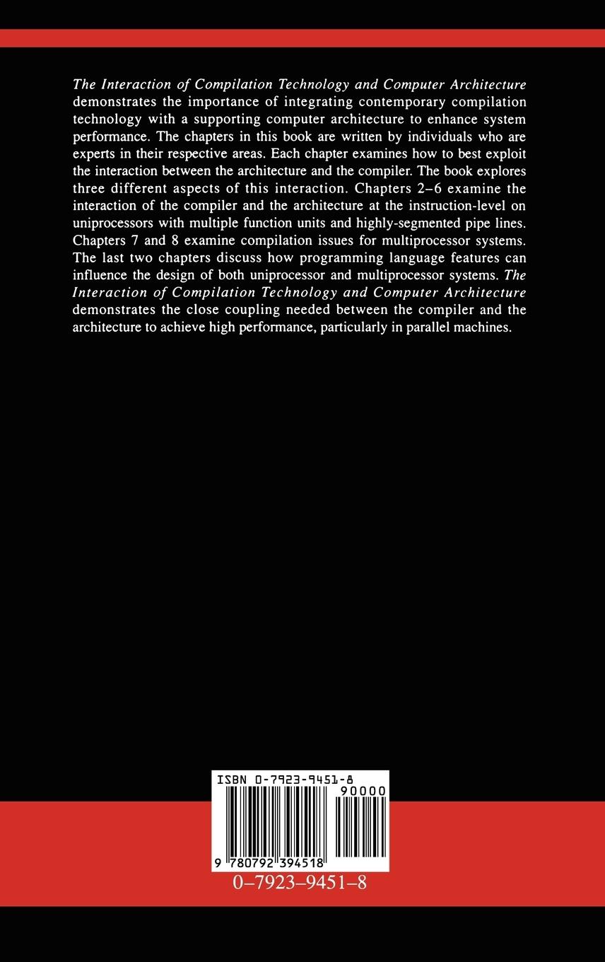 Rückseitencover The Interaction of Compilation Technology and Computer Architecture