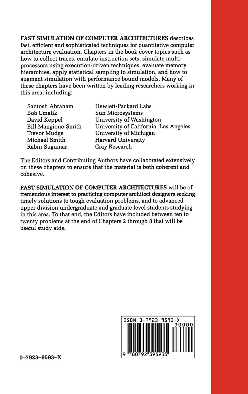 Rückseitencover Fast Simulation of Computer Architectures
