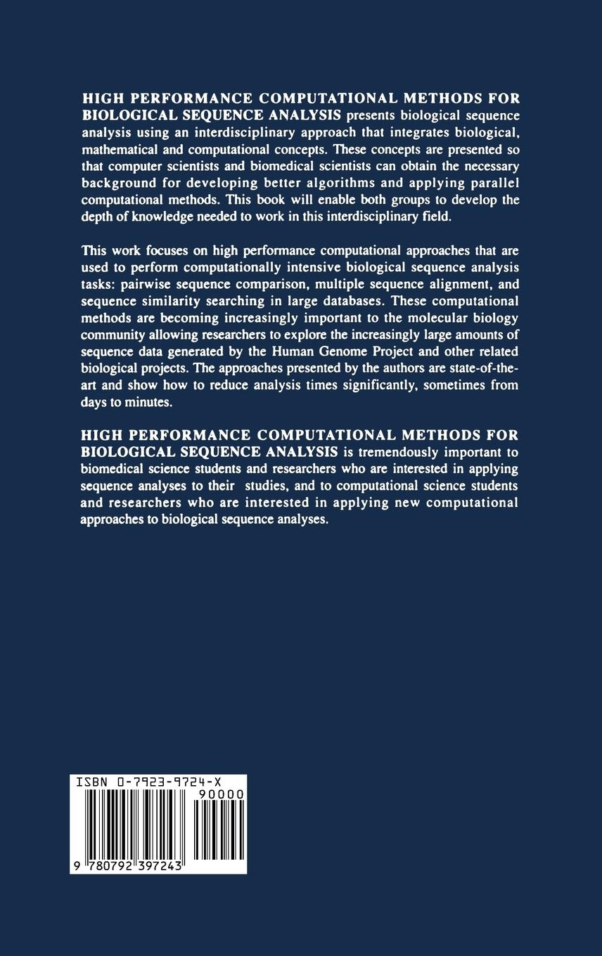 Rückseitencover High Performance Computational Methods for Biological Sequence Analysis