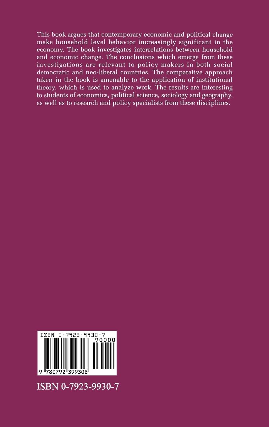 Rückseitencover Households, Work and Economic Change: A Comparative Institutional Perspective