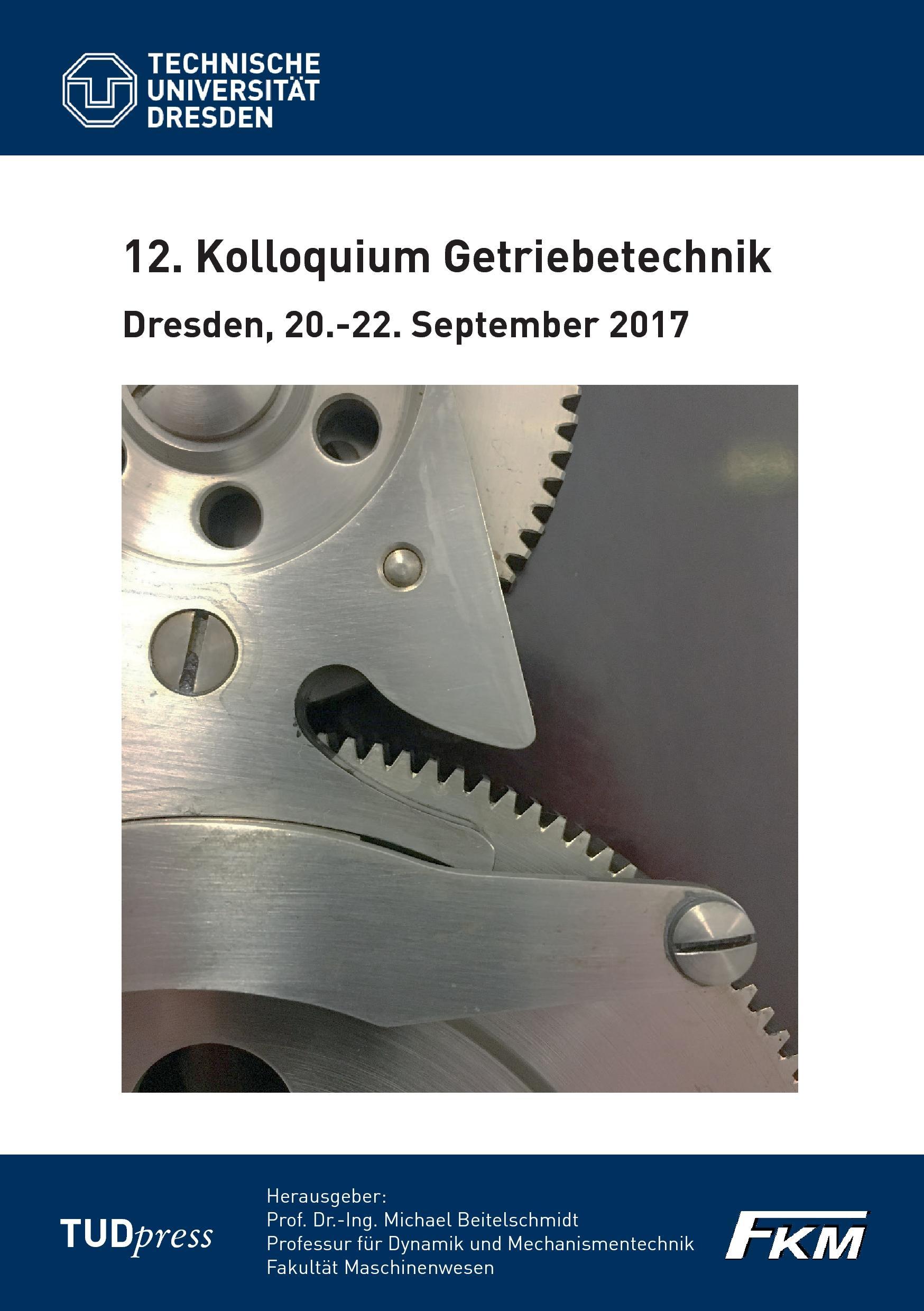 Vorderes Coverbild 12. Kolloquium Getriebetechnik