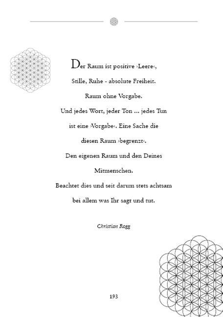 Beispielinhalt (Bild) Die Stimme und die Blume des Lebens