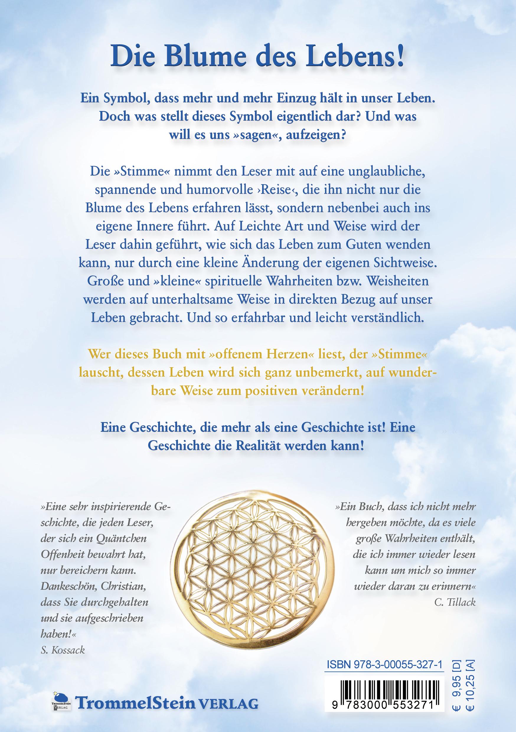 Rückseitencover Die Stimme und die Blume des Lebens
