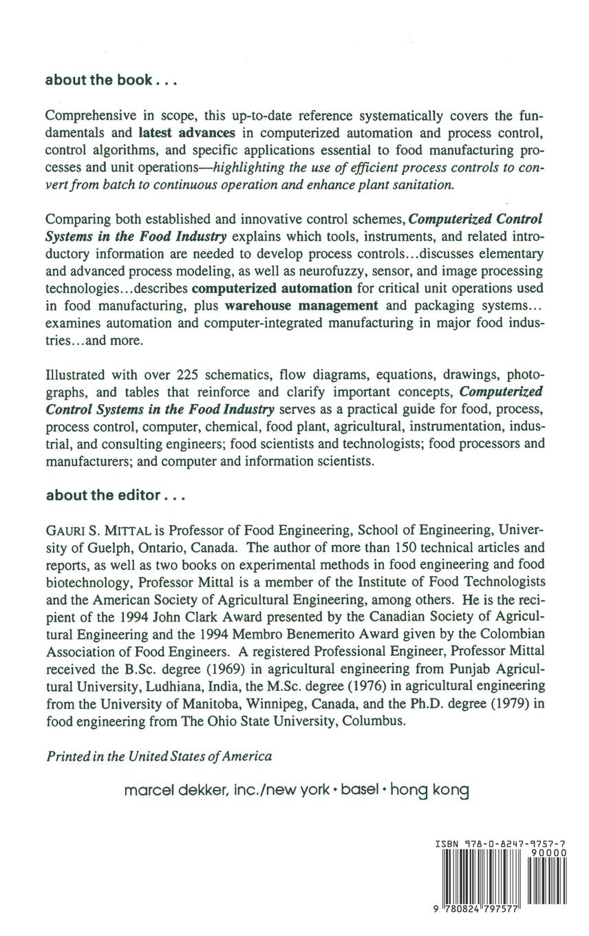 Rückseitencover Computerized Control Systems in the Food Industry