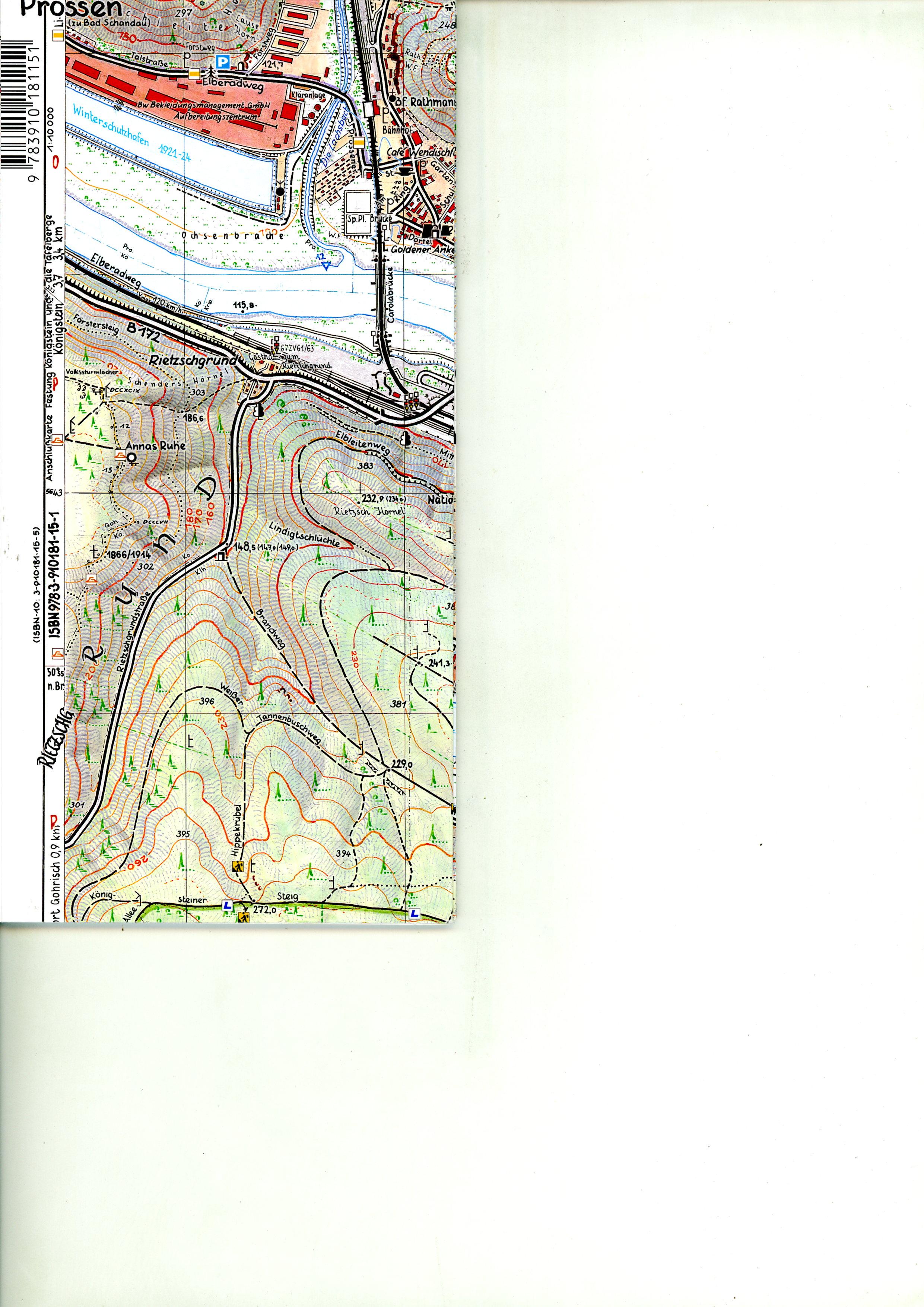 Beispielinhalt (Bild) Bad Schandau und Umgebung 1 : 10 000