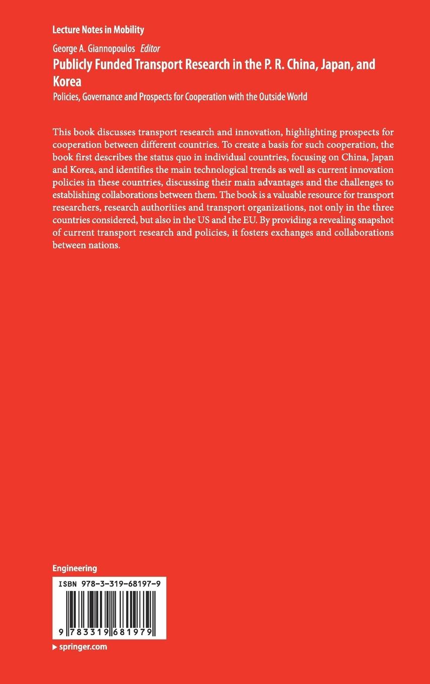 Rückseitencover Publicly Funded Transport Research in the P. R. China, Japan, and Korea