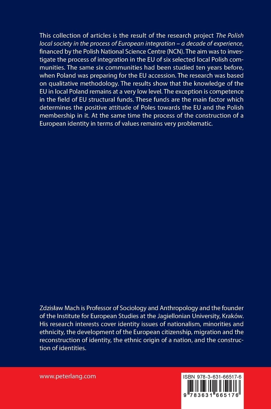Rückseitencover Local Community, Power and European Integration